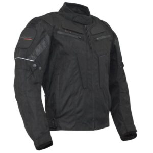 Roleff Racewear 3017 Riga Chaqueta de Motorista, de Tela, Tamaño XXXL, Negro