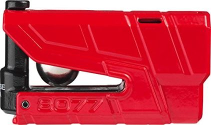 Abus 70440- 8077Antirrobo para freno de disco con alarma, rojo