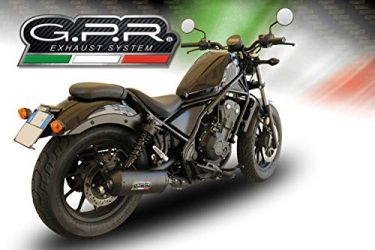 GPR Exhaust System H.250.GHI - Tubo de escape compatible con Cmx 500 Rebel 2018/19 hierro fundido terminal homologado con empalme